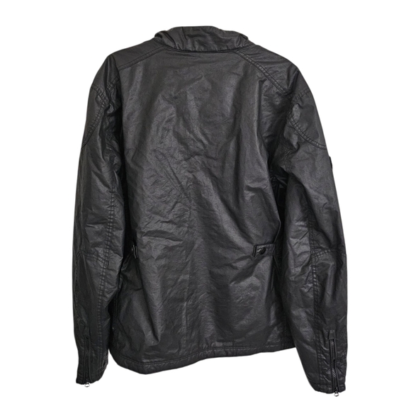 Superdry Premium Rotor Jacket Men 2XL Black Biker Motorcycle Razer Quilted Lined - Picture 3 of 12
